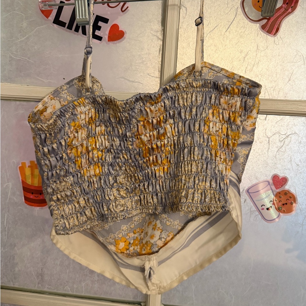 Sienna Sky Satin Floral Paisley Cami — Gray & Yellow - Picture 6 of 8